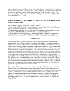 A pre-publication version of Carbon Trends in U.S. forestlands: a... forest carbon sequestration.  The Potential of U.S. Forest Soils...