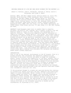 REGIONAL MODELING OF LIVE AND DEAD WOODY BIOMASS FOR THE...  Robert A. Mickler, Todd S. Earnhardt, Jennifer A. Moore, David...