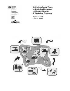 Multidisciplinary Views in Modeling Response to Climate Change: A Workshop Summary