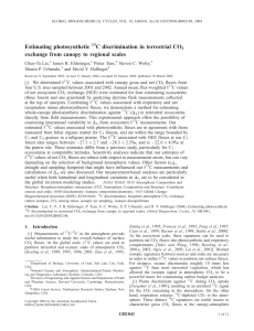 Estimating photosynthetic C discrimination in terrestrial CO Chun-Ta Lai,