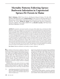 Mortality Patterns Following Spruce Budworm Infestation in Unprotected Spruce-Fir Forests in Maine