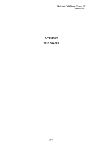 APPENDIX 9 TREE GRADES Northeast Field Guide, Version 1.5