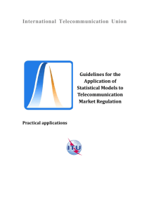 International  Telecommunication  Union Guidelines	for	the Application	of Statistical	Models	to