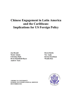 Chinese Engagement in Latin America and the Caribbean: