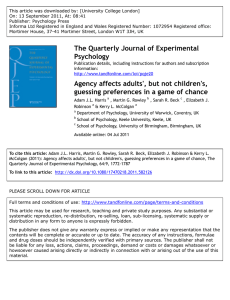 This article was downloaded by: [University College London] Publisher: Psychology Press
