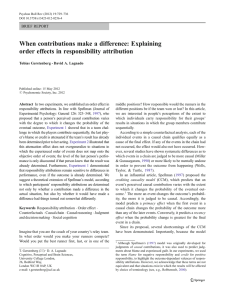When contributions make a difference: Explaining order effects in responsibility attribution