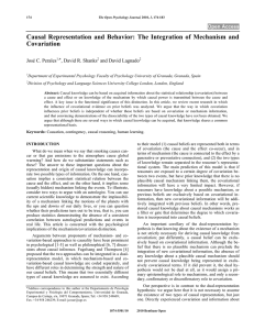 Causal Representation and Behavior: The Integration of Mechanism and Covariation