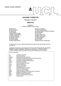 ACADEMIC COMMITTEE MINUTES Thursday 7 July 2011