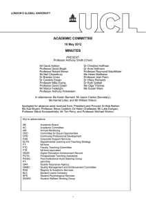 ACADEMIC COMMITTEE MINUTES 10 May 2012