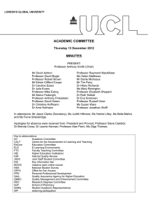 ACADEMIC COMMITTEE  MINUTES Thursday 13 December 2012