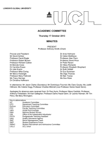 ACADEMIC COMMITTEE  MINUTES Thursday 17 October 2013