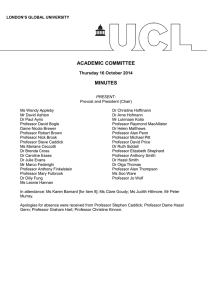 ACADEMIC COMMITTEE MINUTES  Thursday 16 October 2014