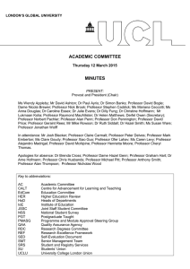 ACADEMIC COMMITTEE MINUTES  Thursday 12 March 2015