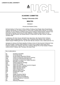 ACADEMIC COMMITTEE MINUTES Tuesday 10 November 2015