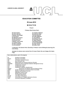 EDUCATION COMMITTEE  29 June 2012 M I N U T E S