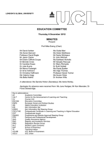 EDUCATION COMMITTEE MINUTES  Thursday 6 December 2012