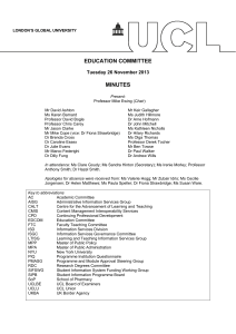 EDUCATION COMMITTEE  MINUTES Tuesday 26 November 2013