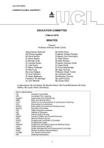 EDUCATION COMMITTEE MINUTES 3 March 2015