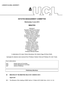 ESTATES MANAGEMENT COMMITTEE  MINUTES Wednesday 5 June 2013