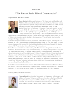 “The Role of Art in Liberal Democracies”