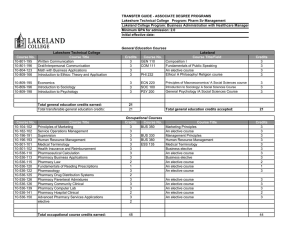 Course No. Course Title Credits Course Title/Field