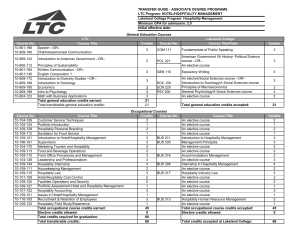 Course No. Course Title Credits Course Title/Field