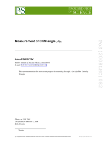 PoS(2008LHC)082 γ φ Measurement of CKM angle