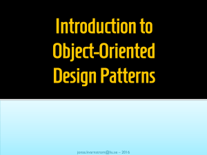 Introduction to Object-Oriented Design Patterns – 2016