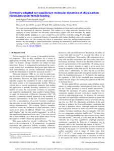 Symmetry-adapted non-equilibrium molecular dynamics of chiral carbon nanotubes under tensile loading