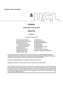 COUNCIL  MINUTES Wednesday 6 October 2010