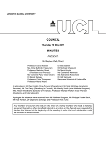 COUNCIL  MINUTES Thursday 19 May 2011