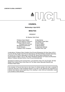 COUNCIL  MINUTES Wednesday 4 April 2012
