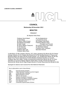 COUNCIL MINUTES  Wednesday 28 November 2012