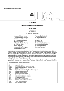 COUNCIL Wednesday 27 November 2013 MINUTES