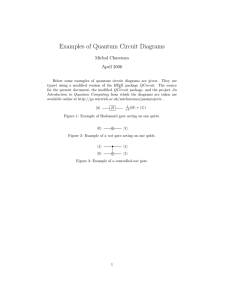 Examples of Quantum Circuit Diagrams Michal Charemza April 2006