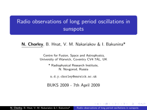 Radio observations of long period oscillations in sunspots