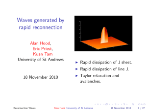 Waves generated by rapid reconnection