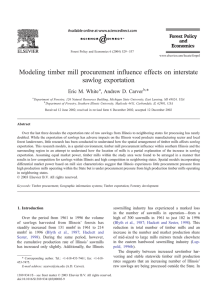 Modeling timber mill procurement influence effects on interstate sawlog exportation *