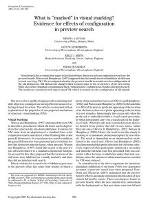 What is “marked” in visual marking? Evidence for effects of configuration