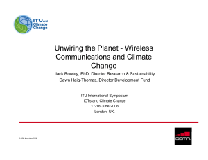 Unwiring the Planet - Wireless Communications and Climate Change