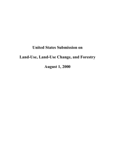 United States Submission on Land-Use, Land-Use Change, and Forestry August 1, 2000