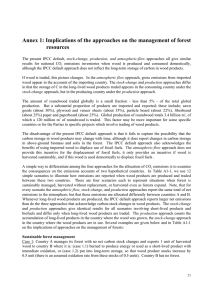 Annex 1: Implications of the approaches on the management of... resources