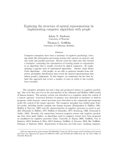 Exploring the structure of mental representations by Adam N. Sanborn