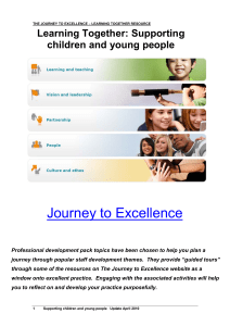 Journey to Excellence Learning Together: Supporting children and young people