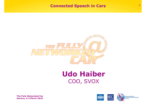 Udo Haiber COO, SVOX Connected Speech in Cars 1