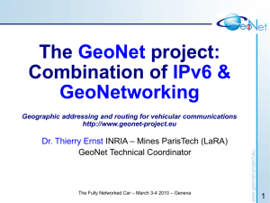 The project: Combination of GeoNet