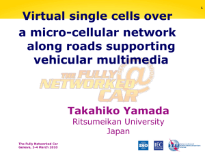 Virtual single cells over a micro-cellular network along roads supporting vehicular multimedia