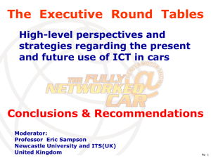 The  Executive  Round  Tables Conclusions &amp; Recommendations