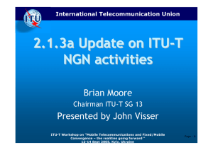 2.1.3a Update on ITU - T