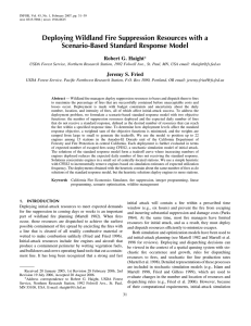 Deploying Wildland Fire Suppression Resources with a Scenario-Based Standard Response Model